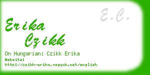 erika czikk business card